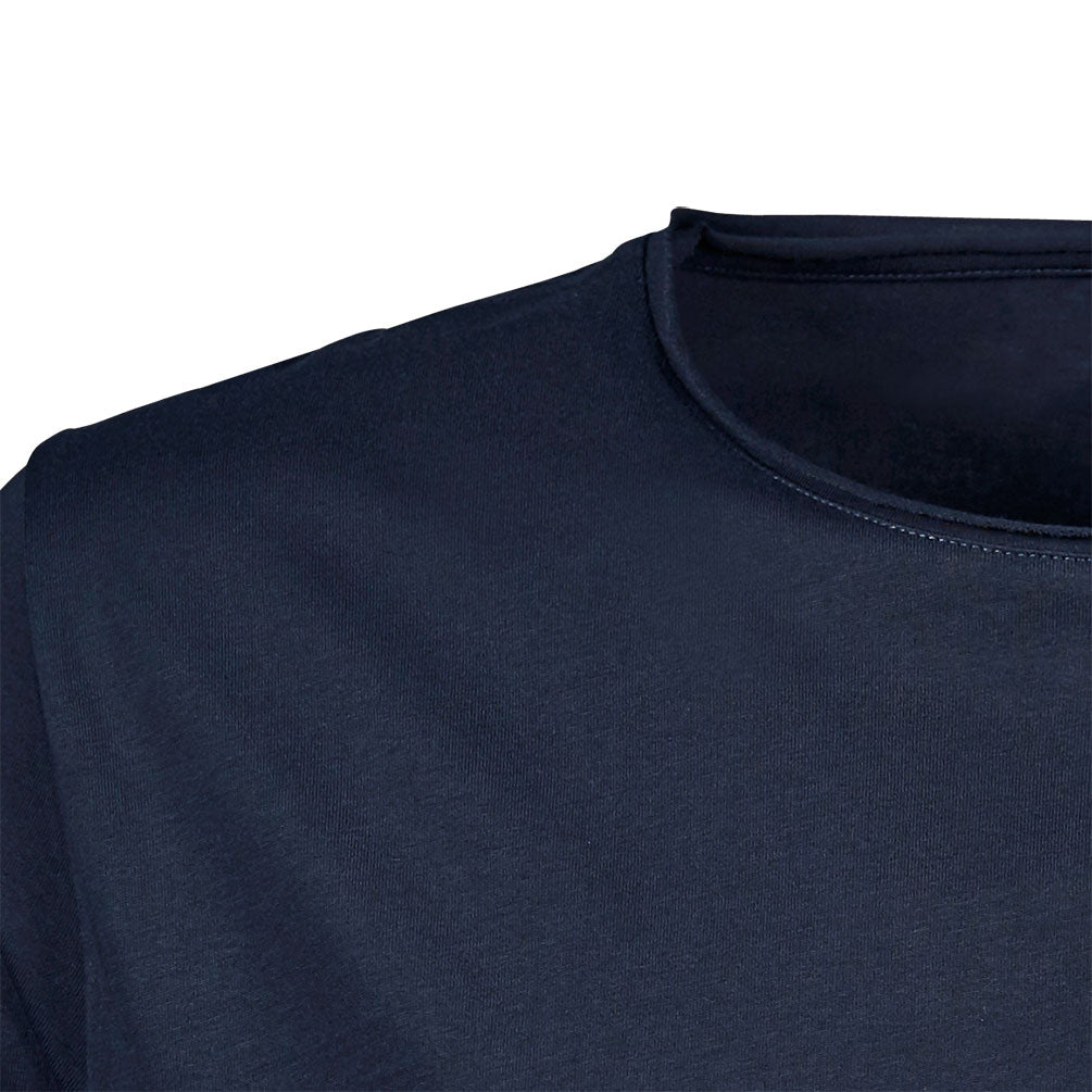 TJS 5060 ― Men's Raw Edge T-Shirt - Navy Blau