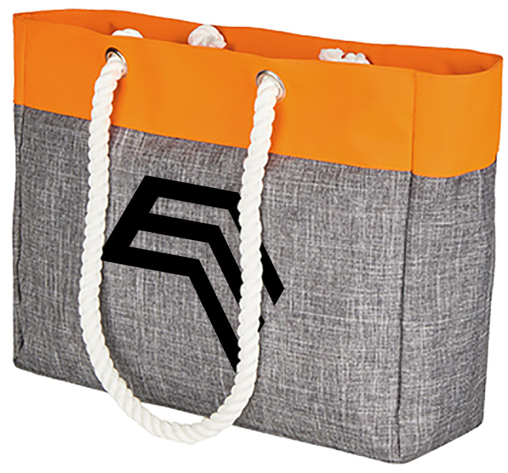 BTG 18095 ― Shopping Bag - Grau Melange / Neon Orange