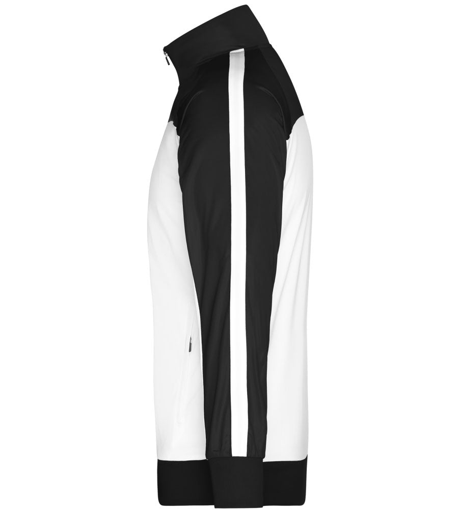JAN 0486/17A ― Bi-color Sportjacke - Weiß / Schwarz