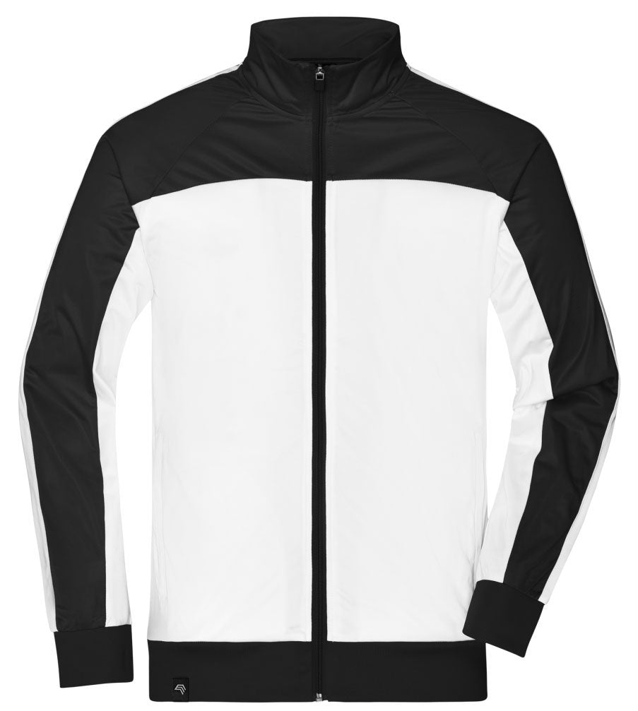 ― % ― JAN 0486 ― Bi-color Sportjacke - Weiß / Schwarz