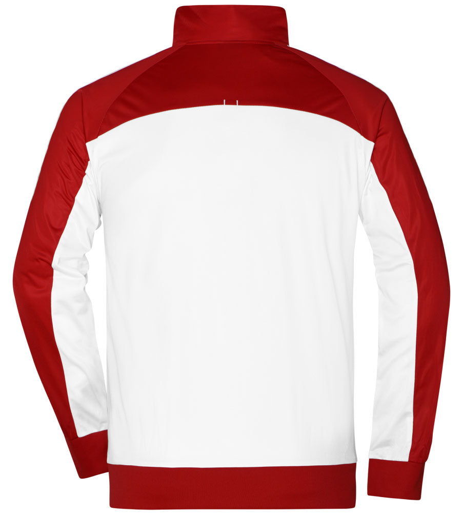 JAN 0486/17A ― Bi-color Sportjacke - Weiß / Rot