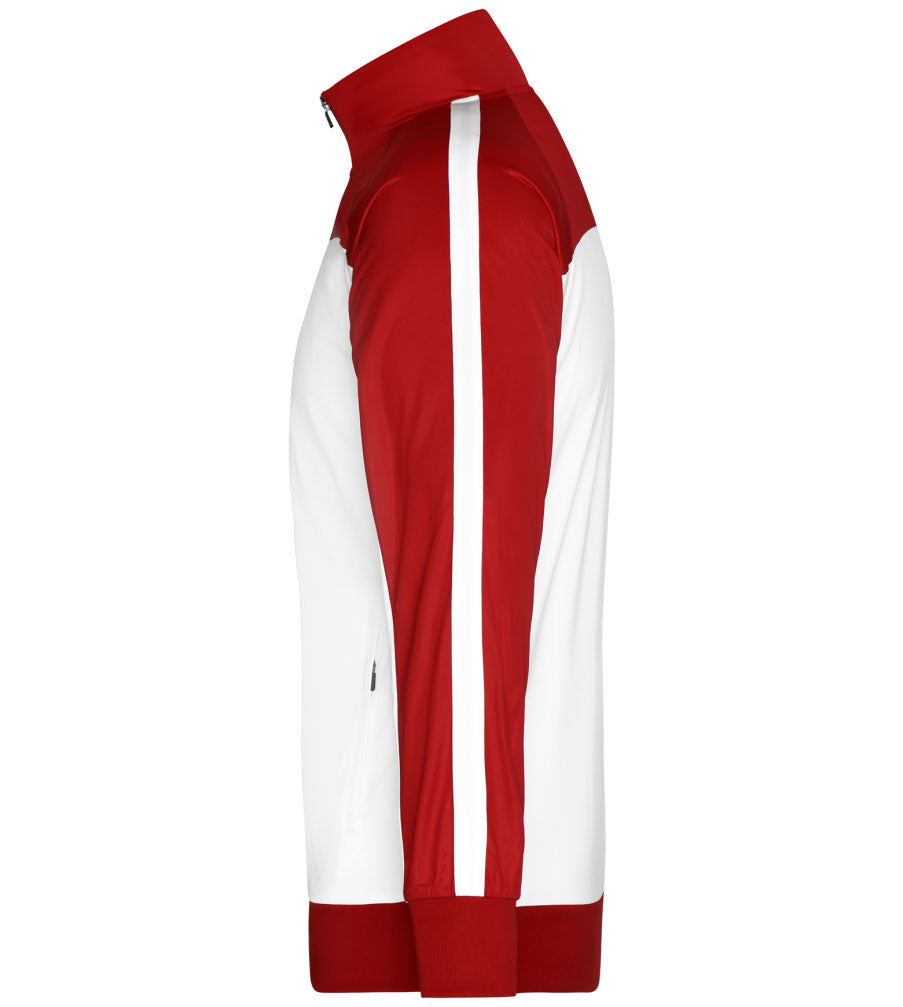JAN 0486/17A ― Bi-color Sportjacke - Weiß / Rot