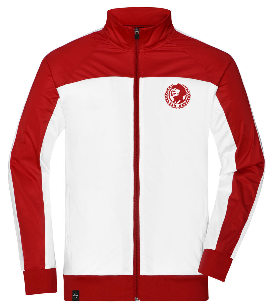 JAN 0486/17A ― Bi-color Sportjacke - Weiß / Rot