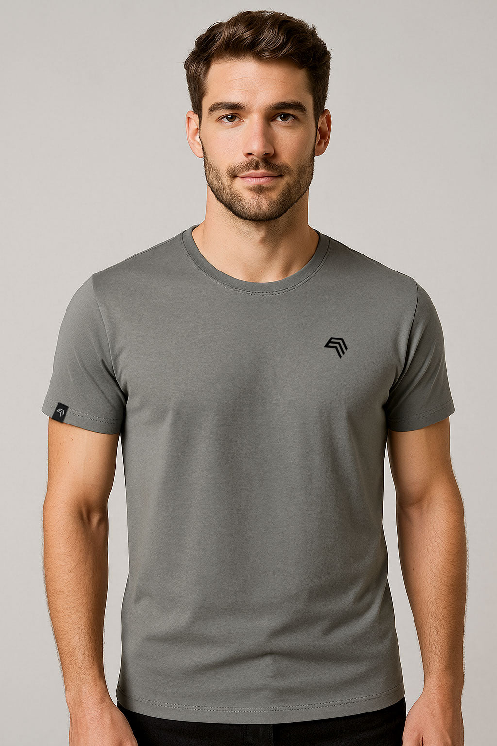 JAN 8008 ― Herren Bio-Baumwolle T-Shirt - Mid Grau