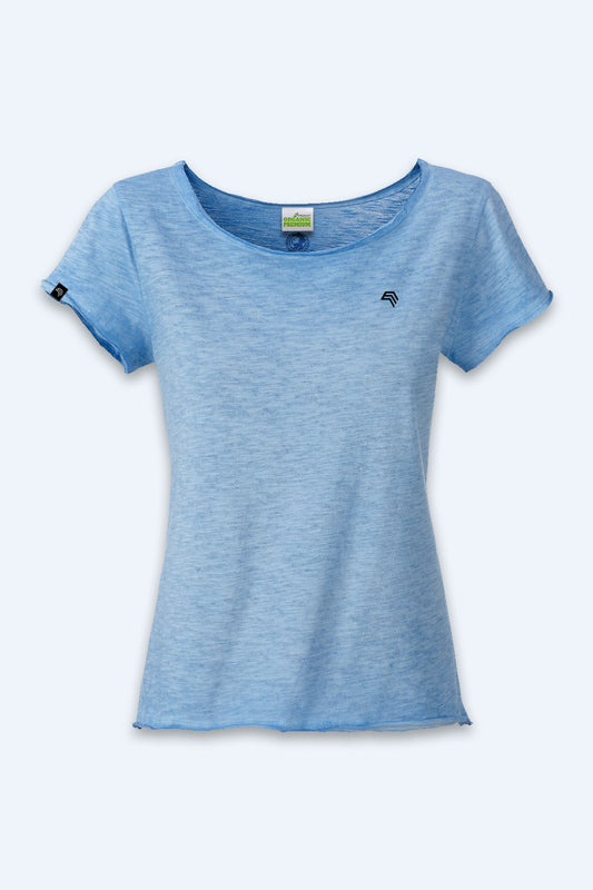 Auslaufartikel ― JAN 8015 ― Damen Bio-Baumwolle Flammgarn T-Shirt - Horizon Blau
