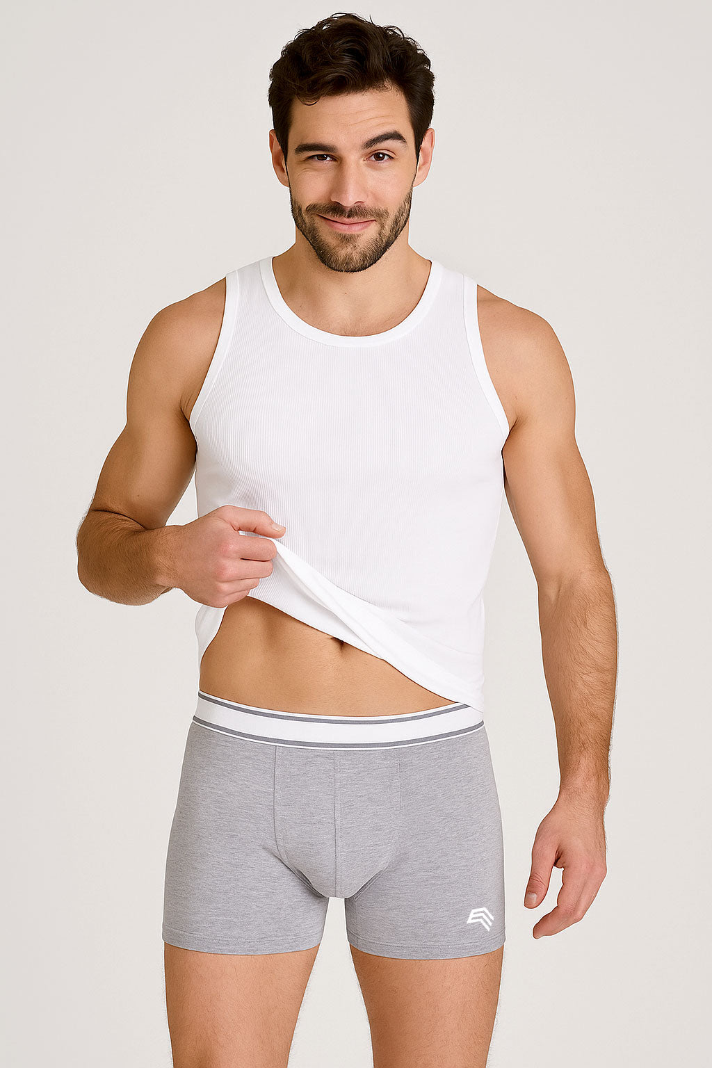 KRB K800 ― Optimum Comfort Boxer-Shorts - Grau Melange