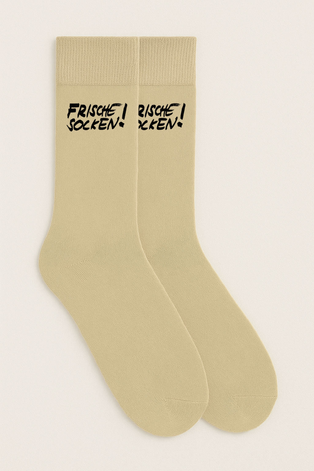 ― % ― Geschenkidee ― 1 Paar "FRISCHE SOCKEN" - Beige