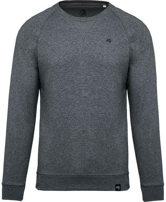 KRB K480 ― Unisex Raglan Sweatshirt mit Bio-Baumwolle - Heather Grau Melange