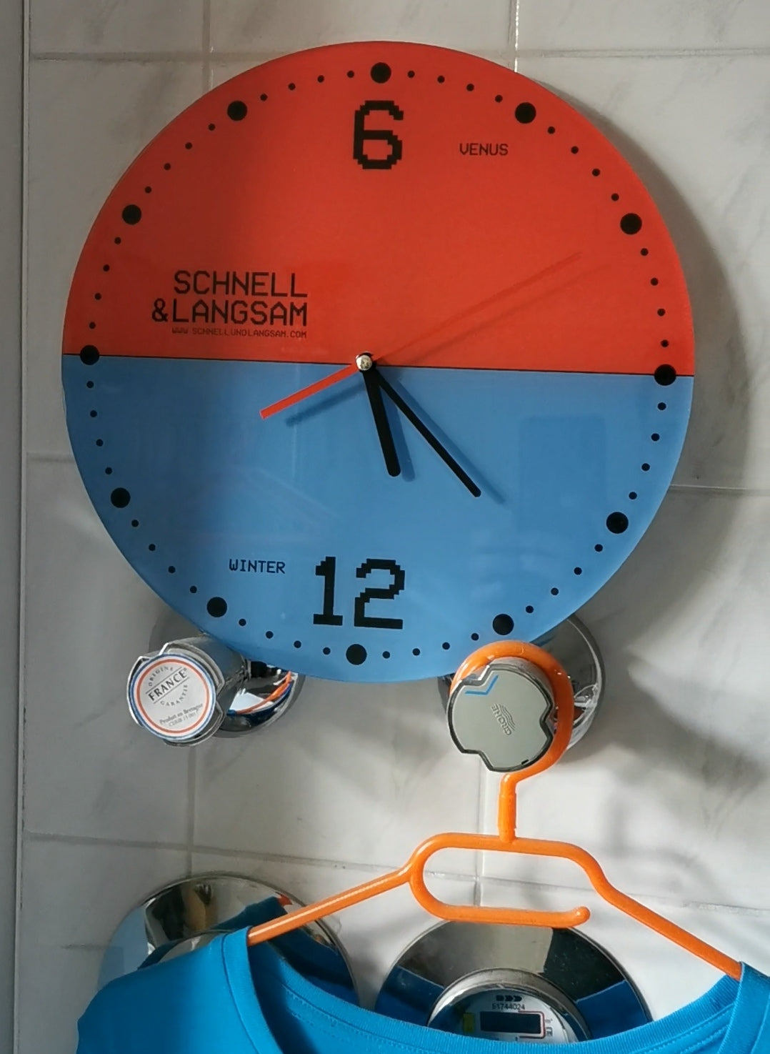 Schnell & Langsam ― Wanduhr Acrylglas Ø 30 cm / Acrylic Glas Wall Clock