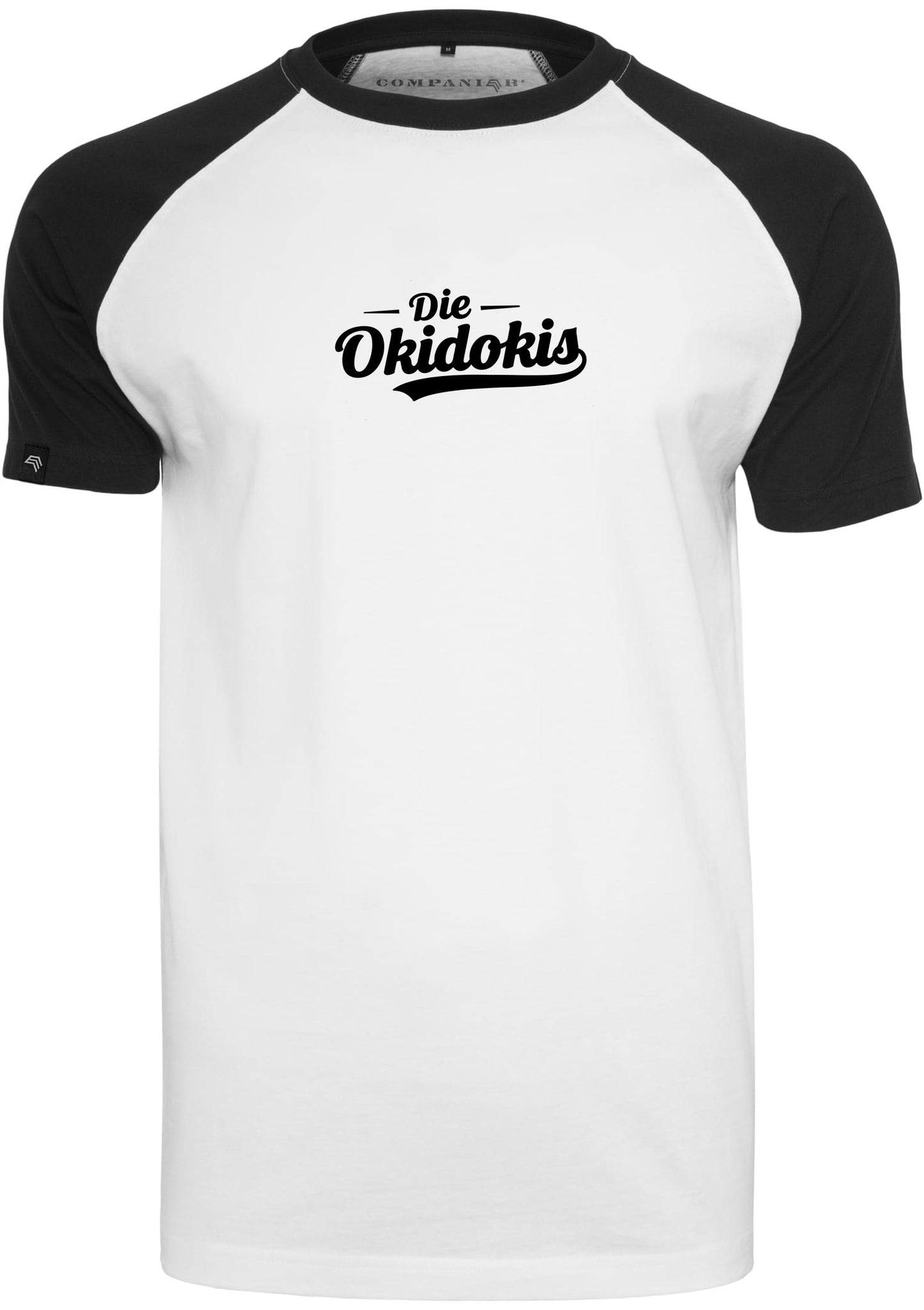 Die Okidokis ― Contrast Raglan T-Shirt - Weiß / Schwarz