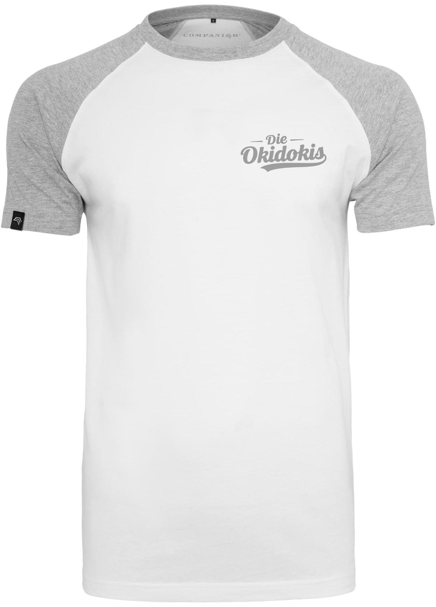 Die Okidokis ― Contrast Raglan T-Shirt - Weiß / Grau Melange
