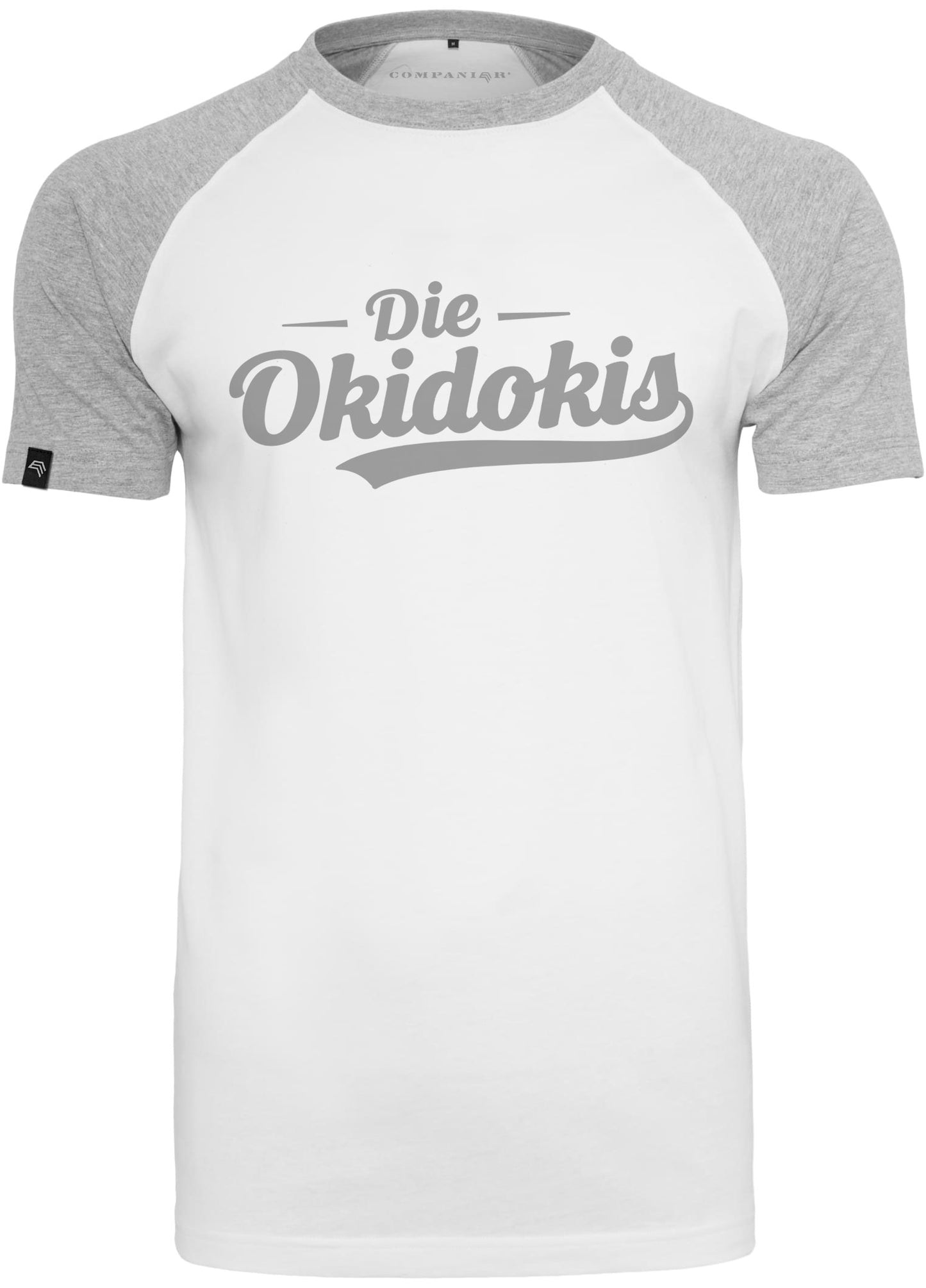 Die Okidokis ― Contrast Raglan T-Shirt - Weiß / Grau Melange