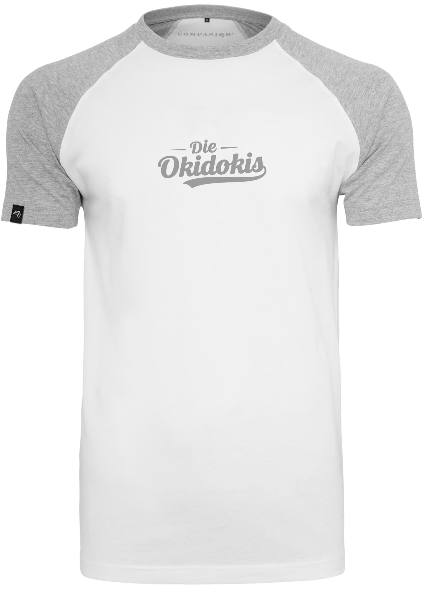 Die Okidokis ― Contrast Raglan T-Shirt - Weiß / Grau Melange