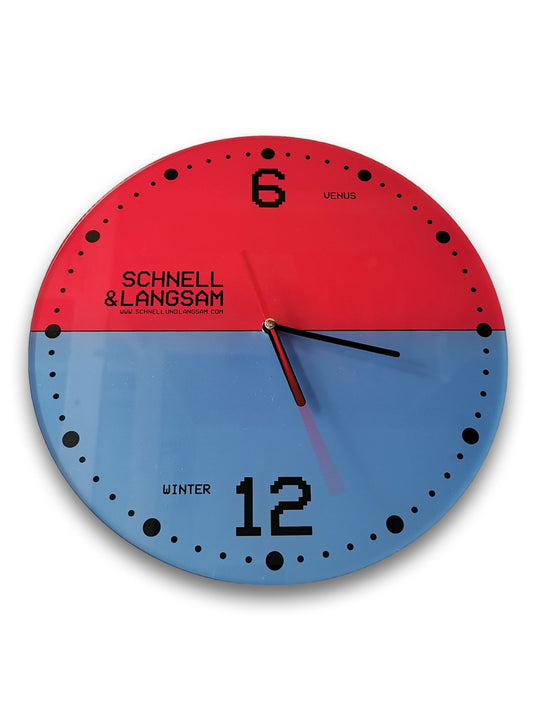 Schnell & Langsam ― Wanduhr Acrylglas Ø 30 cm / Acrylic Glas Wall Clock