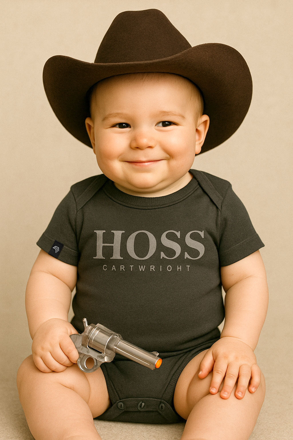 Hoss Cartwright ― Organic Baby Body Strampler aus Bio-Baumwolle - Schwarz