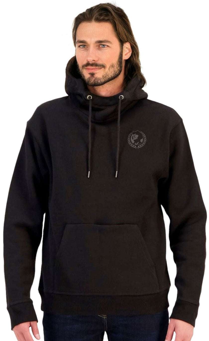 STW 0245/170 ― Eco Kapuzen-Sweatshirt mit doppelt gefütterter, schwerer Kapuze - Schwarz