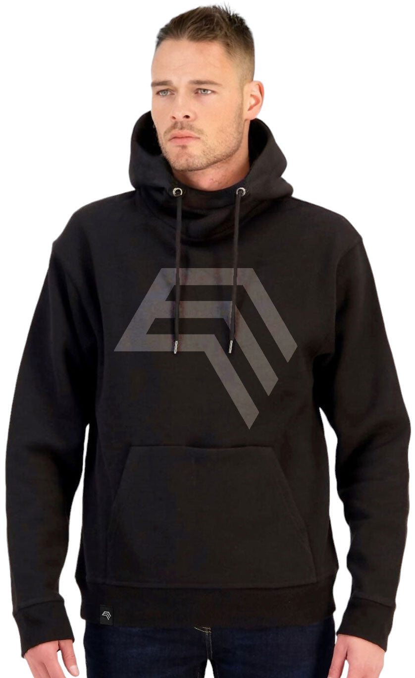 STW 0245 ― Eco Kapuzen-Sweatshirt mit doppelt gefütterter, schwerer Kapuze - Schwarz