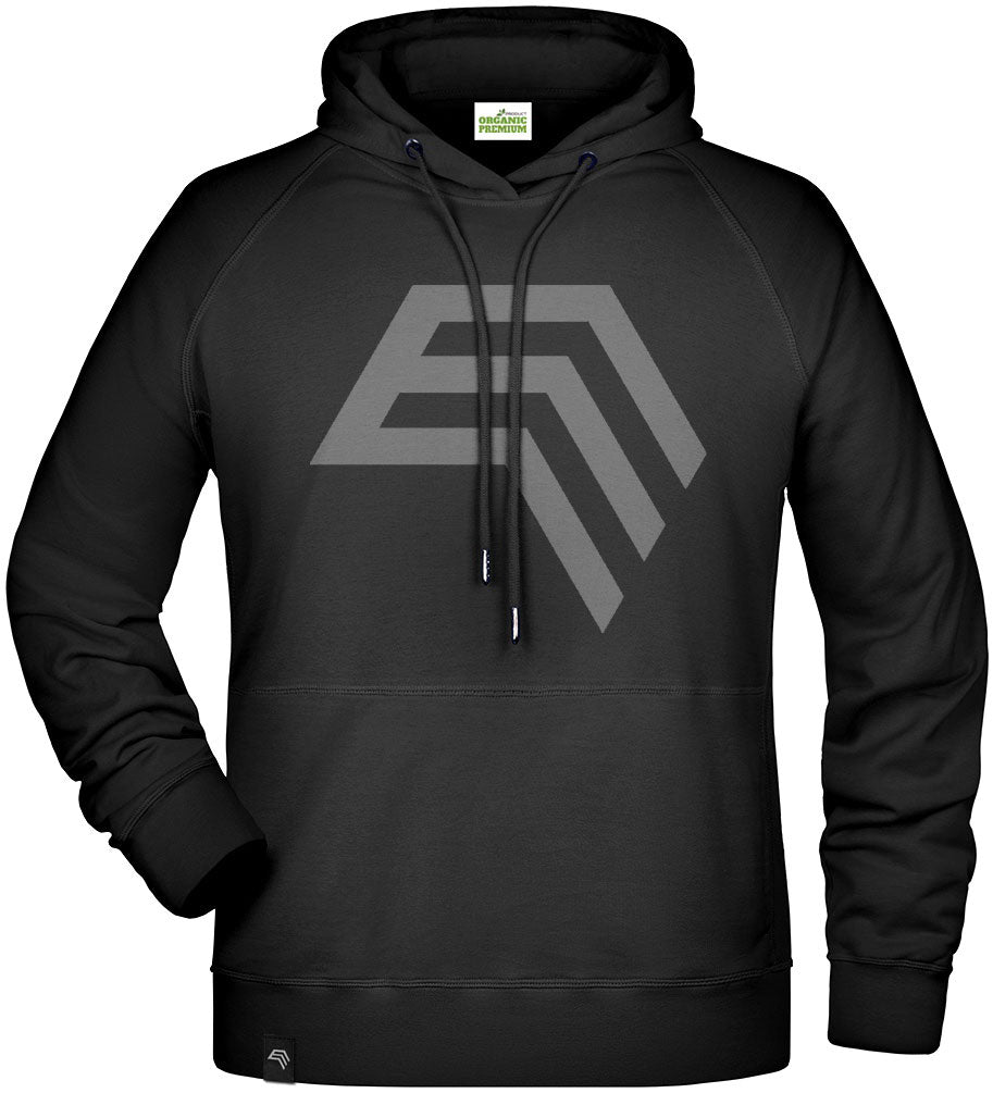 JAN 8024 ― Bio-Baumwolle Hoodie Kapuzen Sweatshirt - Schwarz