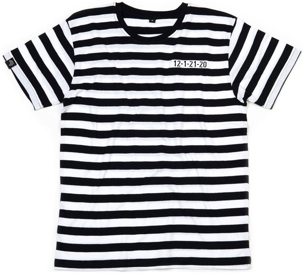 MTS M109/0041 ― Weiches Unisex Stripy T-Shirt - Schwarz / Weiß