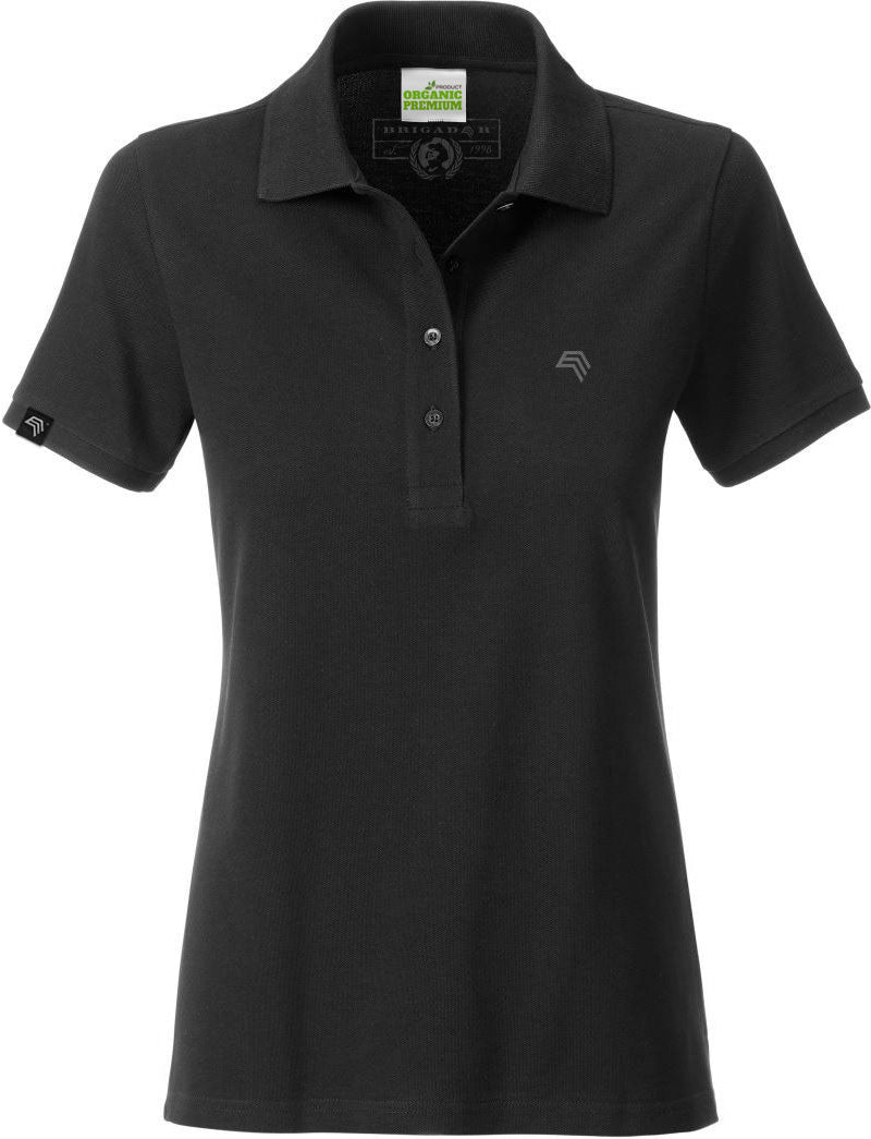 ― % ― JAN 8009 ― Damen Bio-Baumwolle Polo Shirt - Schwarz (L)