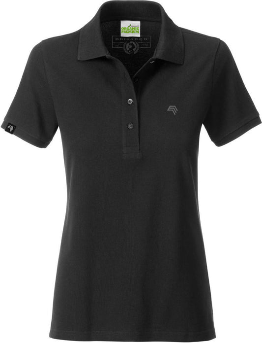 ― % ― JAN 8009 ― Damen Bio-Baumwolle Polo Shirt - Schwarz (L)