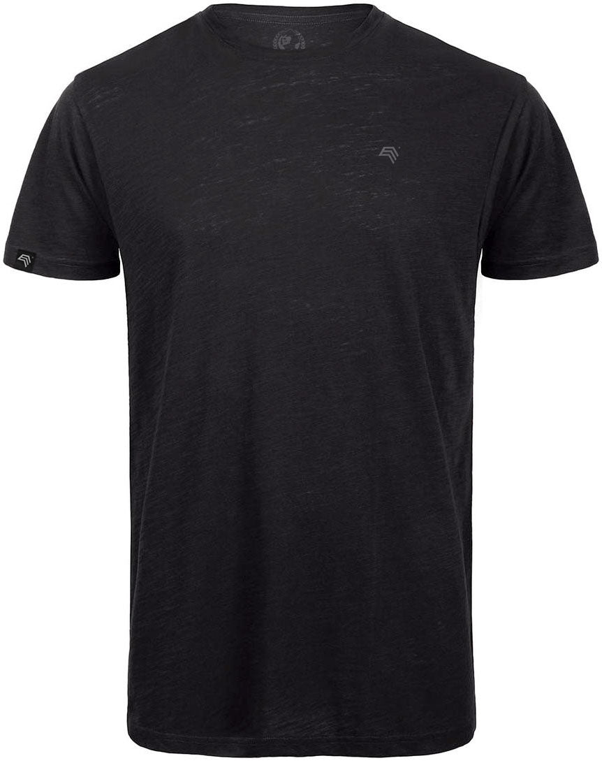 ― % ― Auslaufartikel ― BAC TM046/ ― Unisex Bio-Baumwolle Flammgarn T-Shirt - Schwarz Grau (S)