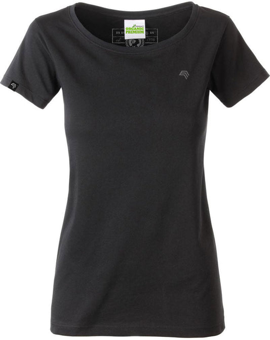 ― % ― JAN 8007/ ― Damen Bio-Baumwolle T-Shirt Organic - Schwarz [XS / M]
