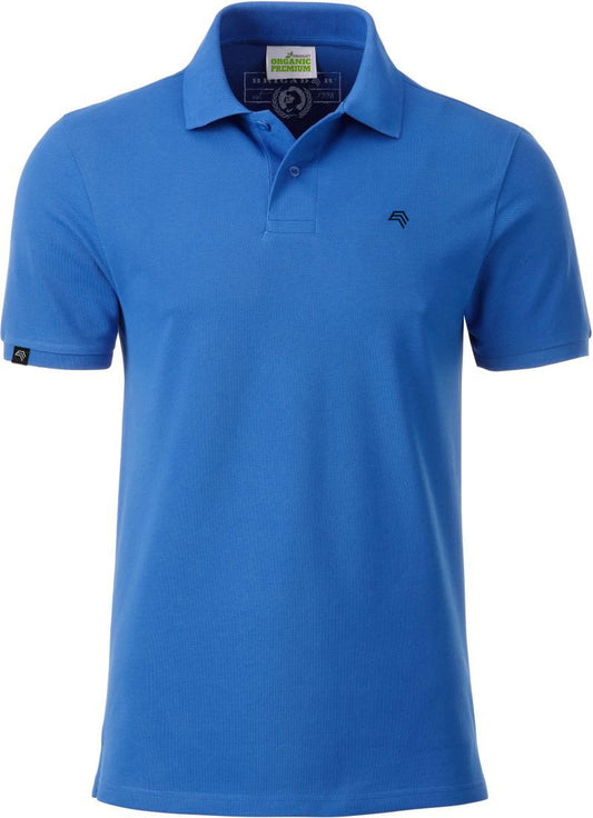 ― % ― JAN 8010 ― Men's Bio-Baumwolle Polo Shirt - Cobalt Blau [L]