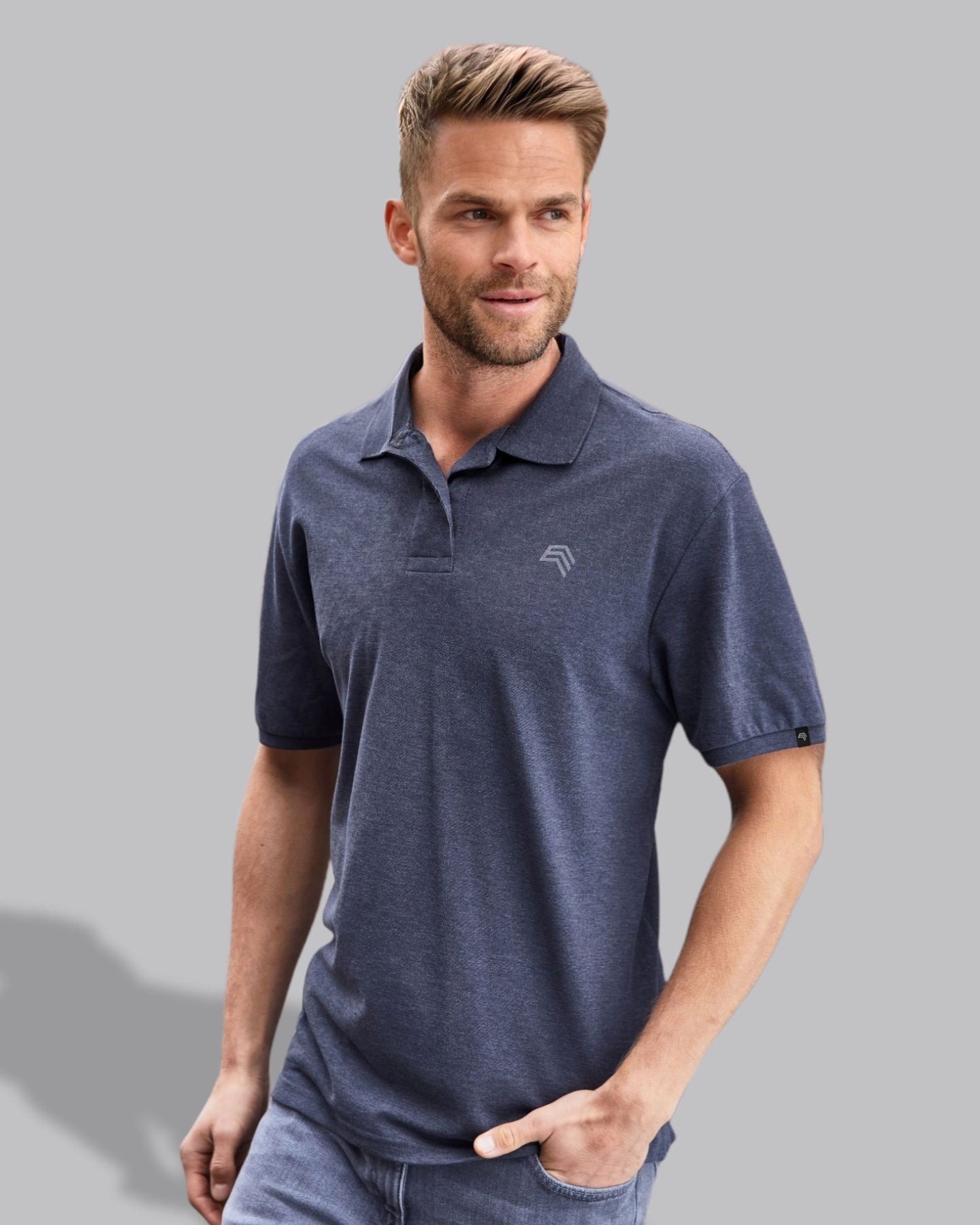 JAN 8010 ― Herren Bio-Baumwolle Polo Shirt - Light Blau