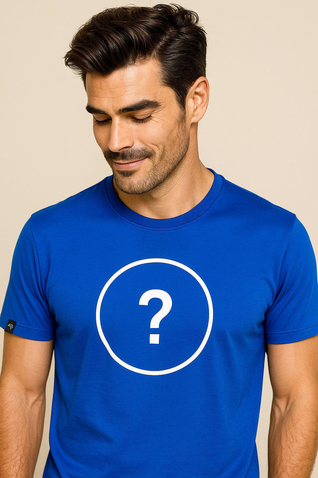 Unisex Mens Basic T-Shirt - Royal Blau - incl. Print