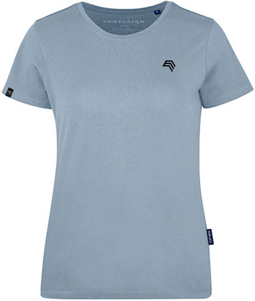 RMH 0201 ― Damen Luxury Bio-Baumwolle T-Shirt - Sky Blau