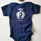 ― % ― Erbgutverändert Baby Strampler Body Suit T-Shirt Navy Blau