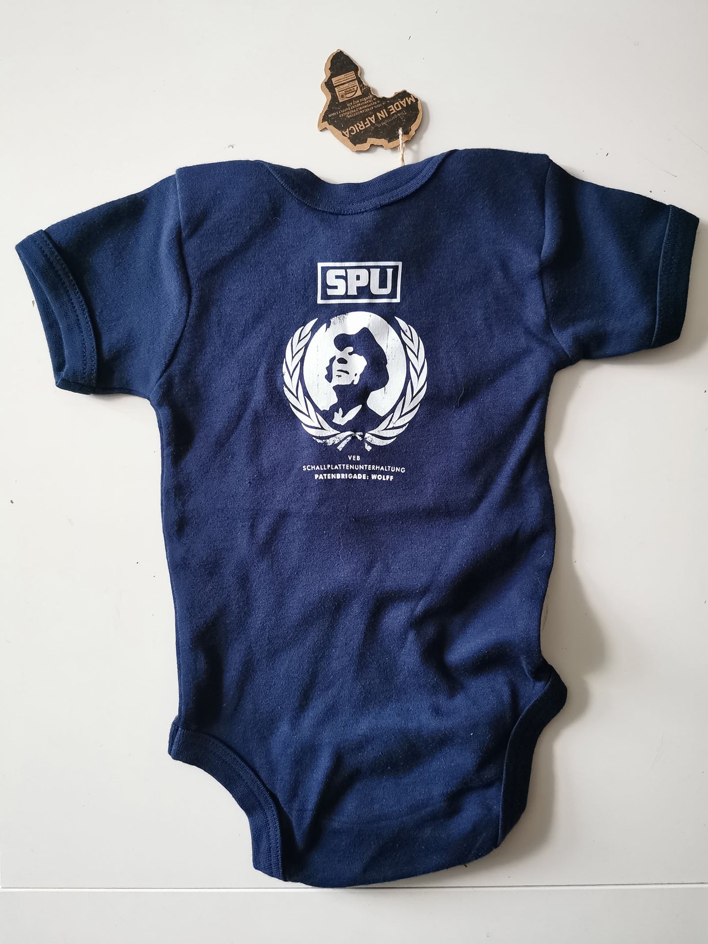 ― % ― Erbgutverändert Baby Strampler Body Suit T-Shirt Navy Blau