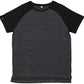 ― % ― MTS M178/ ― Unisex Baseball Contrast T-Shirt - Melange Grau / Schwarz [L]