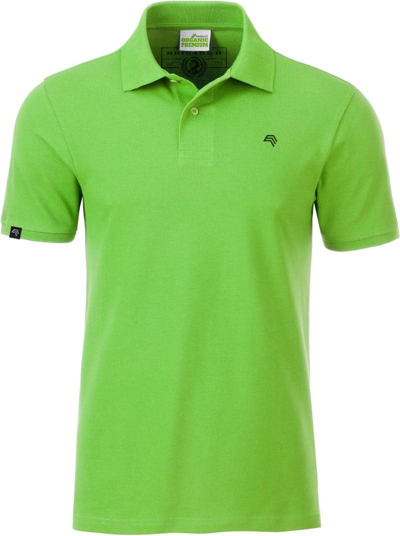 JAN 8010 ― Herren Bio-Baumwolle Polo Shirt - Lime Grün