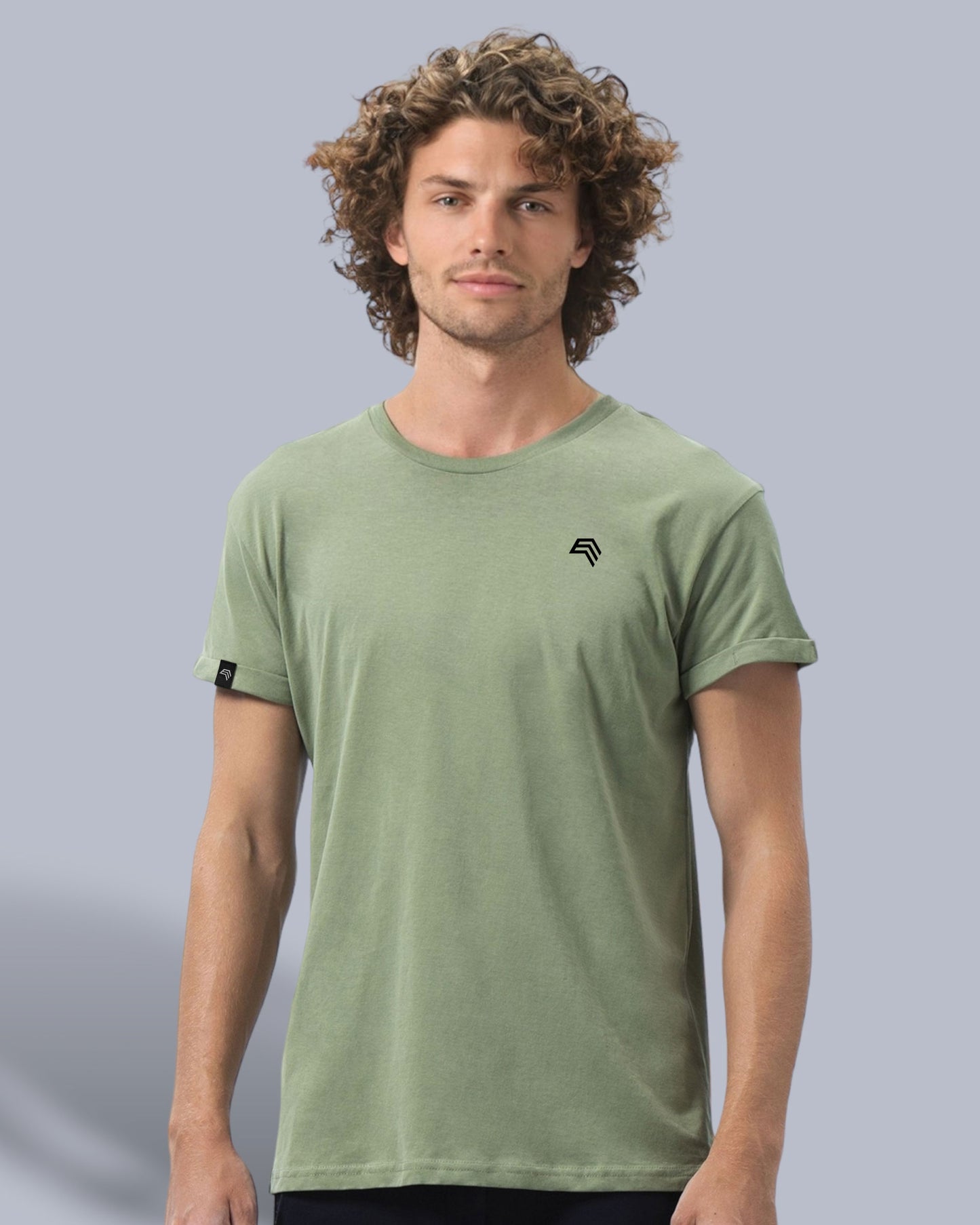 MTS M080 ― Unisex Bio-Baumwolle Roll Sleeve T-Shirt - Soft Olive Grün