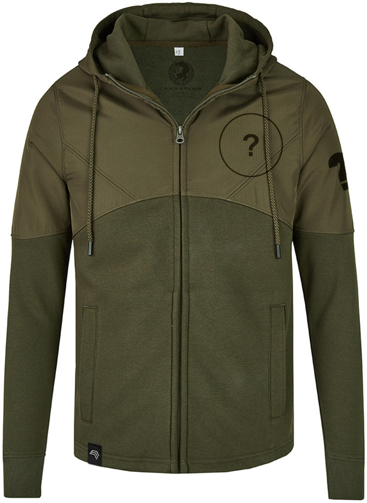 MMT 0910 ― Material-Mix Sweat Jacket - Olive Grün