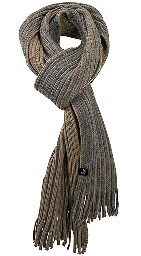 MBH 7989/13X ― Ripp-Schal in 2-Farben-Optik - Olive Grün