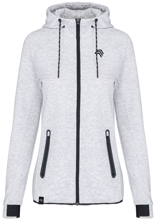 KRB P359 ― Damen Funktions Hoodie - Ash Grau Melange