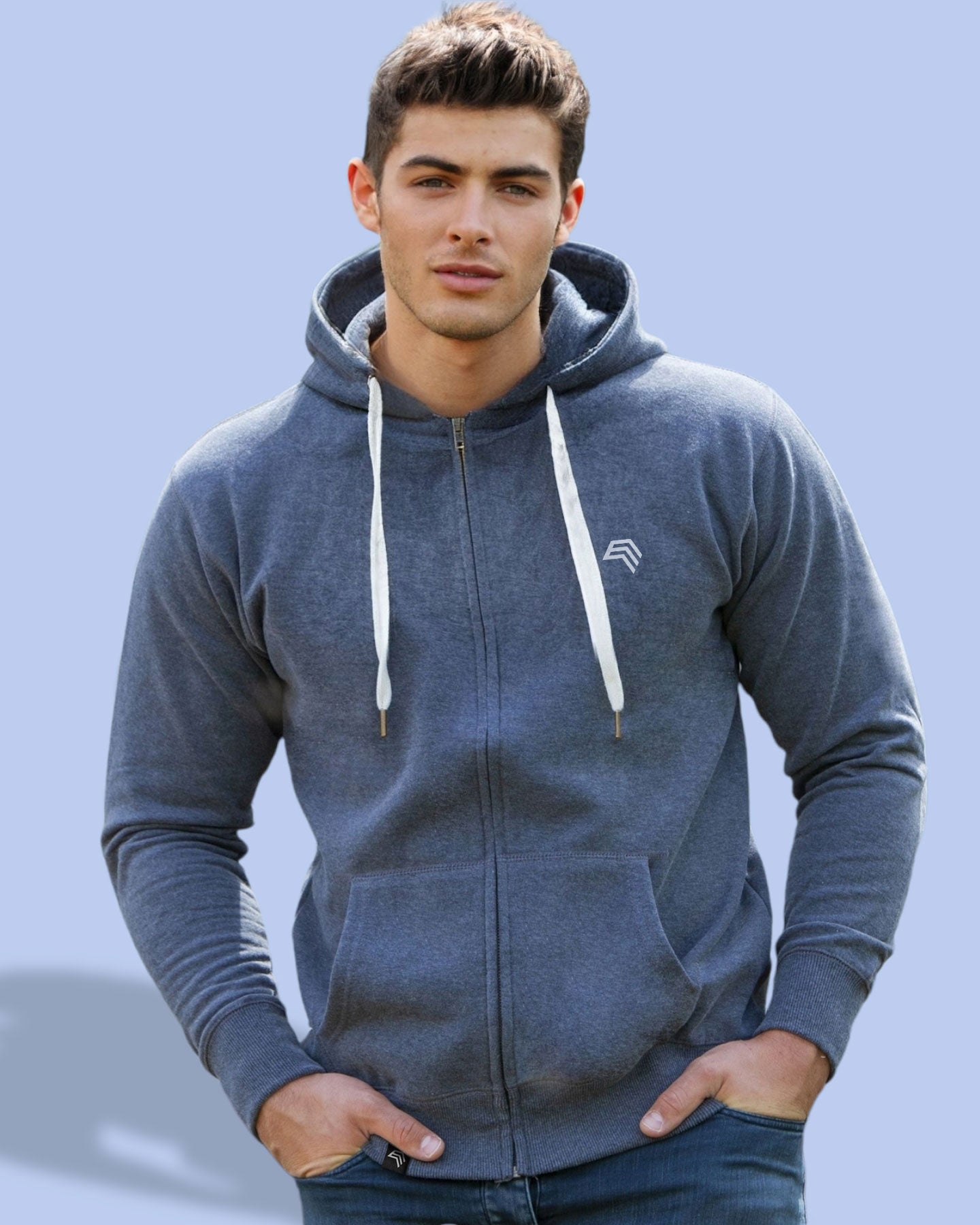 MTS M083 ― Heavy Raglan Sweat Jacke mit Bio-Baumwolle - Navy Dark Blau