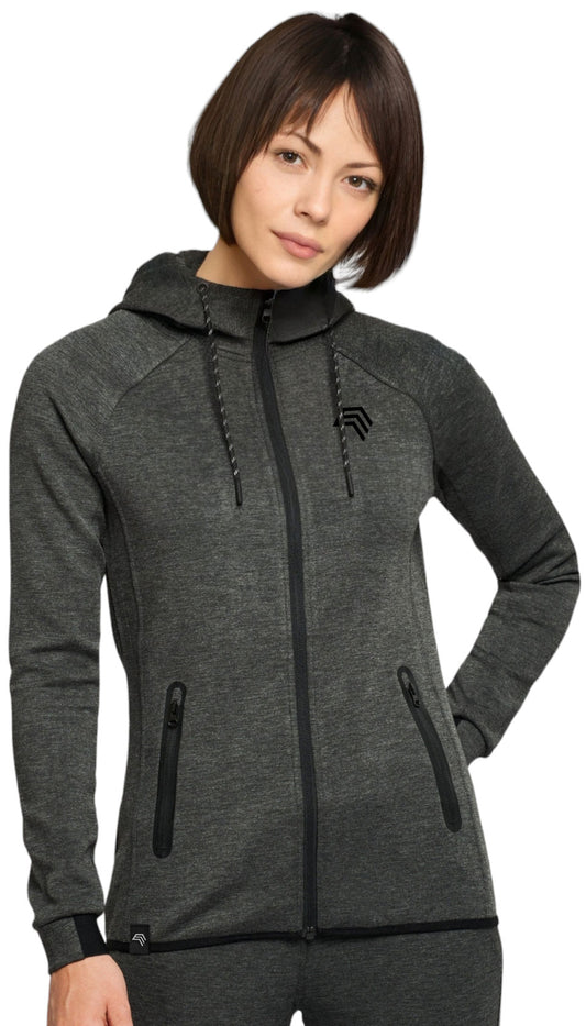 KRB P359 ― Damen Funktions Hoodie - Dark Grau Melange