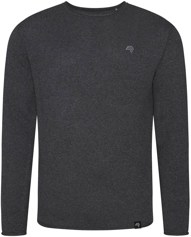 ECL 0060 ― Recycled Feinstrick-Pullover aus regenerierter Baumwolle - Charcoal Grau