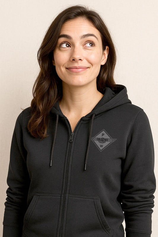 Hands PW ― Ladies Zip Hoodie Sweat Jacket - Schwarz