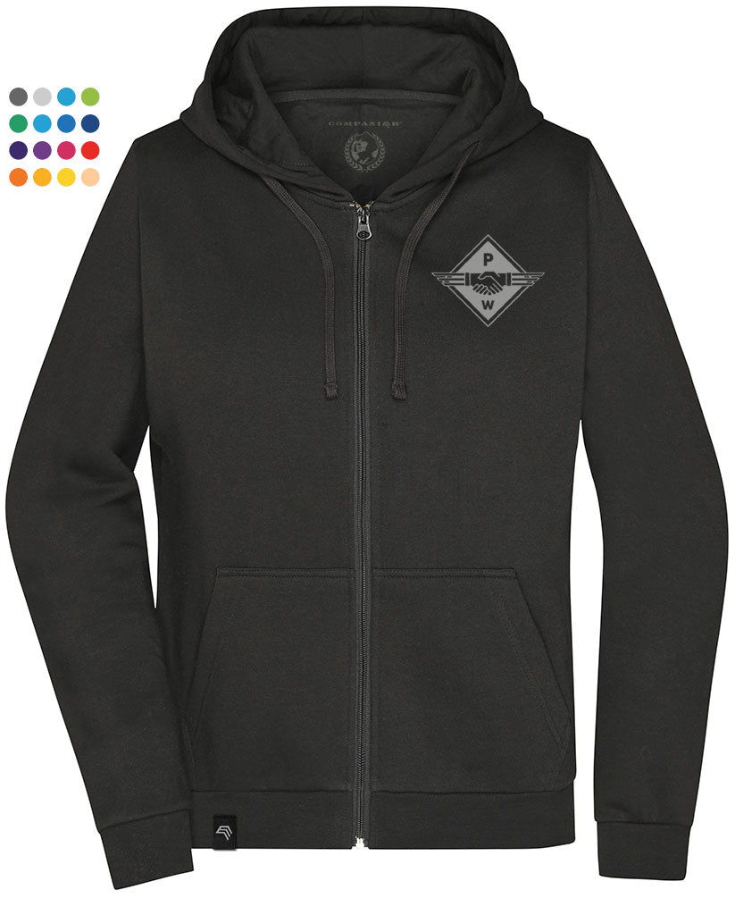 Hands PW ― Ladies Zip Hoodie Sweat Jacket - Schwarz
