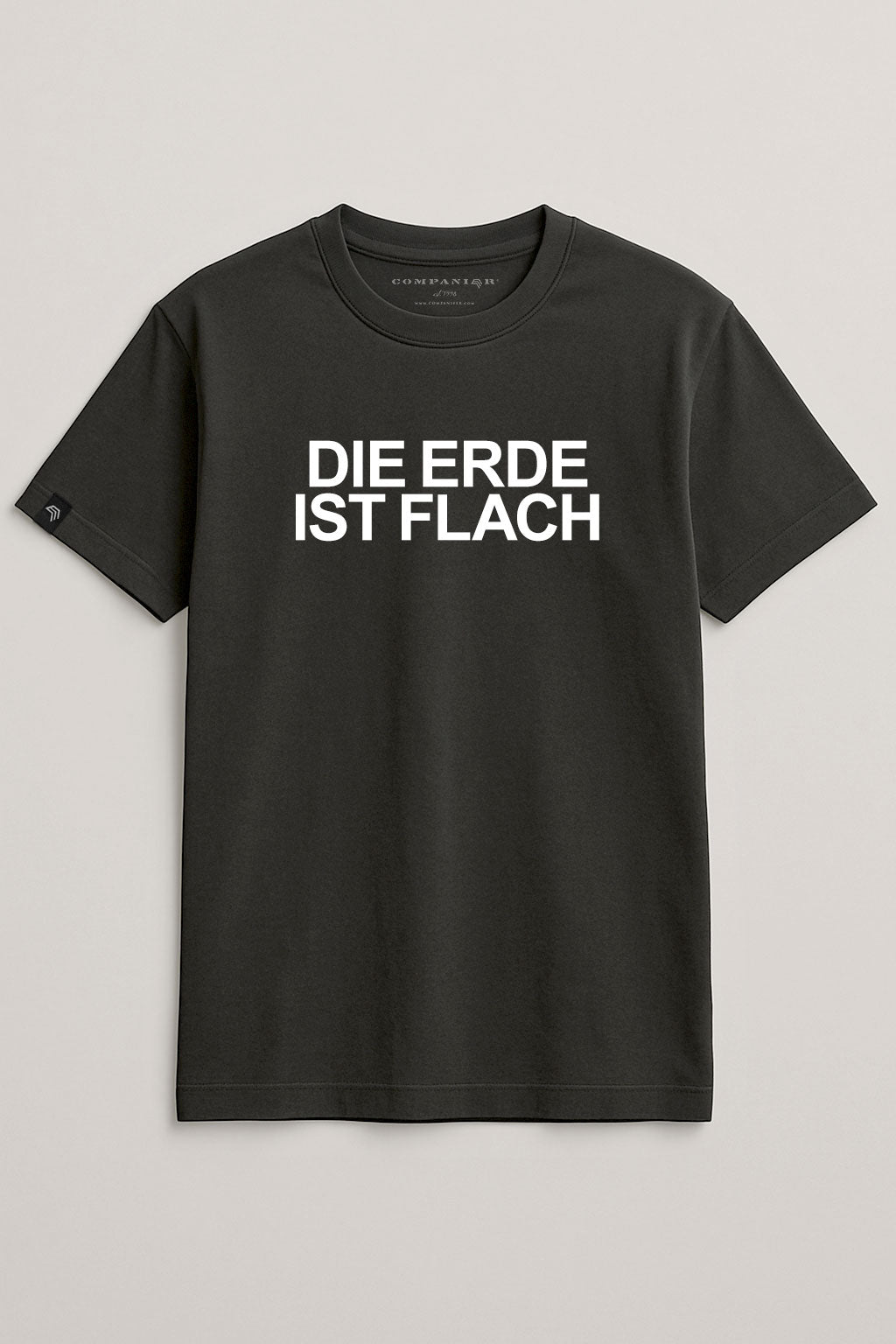 Die Erde ist flach ― Mens T-Shirt - Schwarz