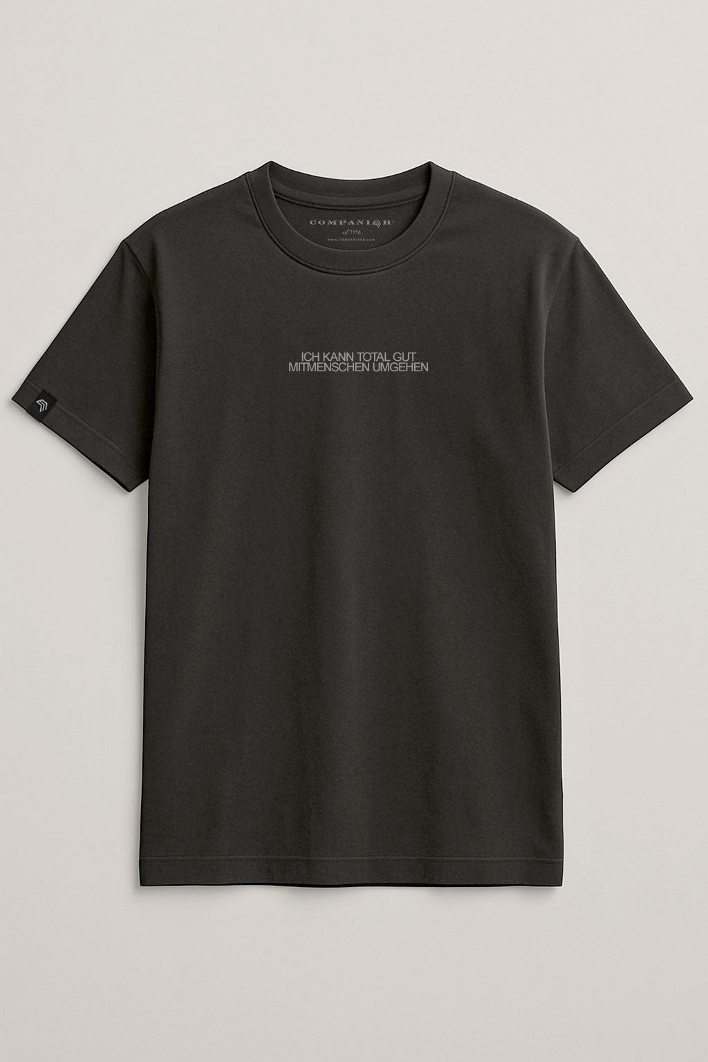 Ich kann total gut Mitmenschen umgehen ― Unisex Mens T-Shirt - Schwarz