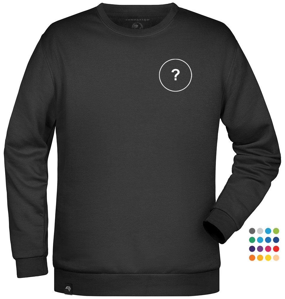 Unisex Mens Sweatshirt - Schwarz - incl. Print