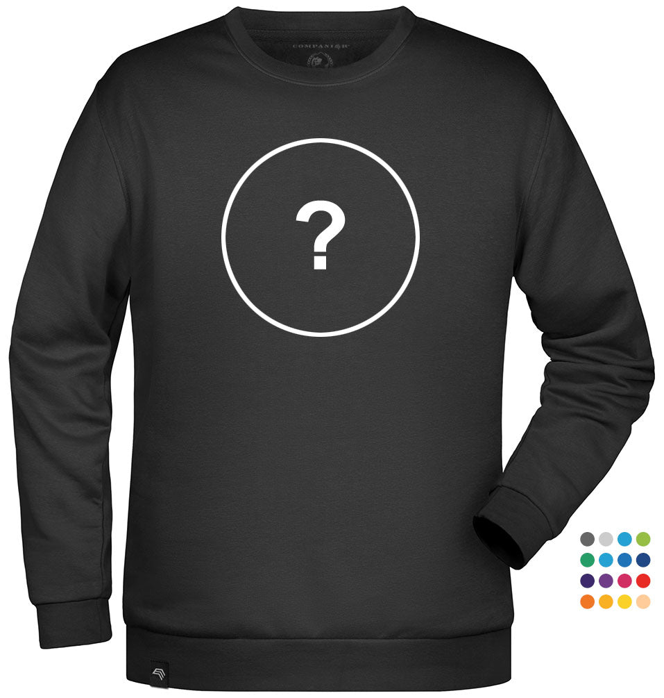 Unisex Mens Sweatshirt - Schwarz - incl. Print