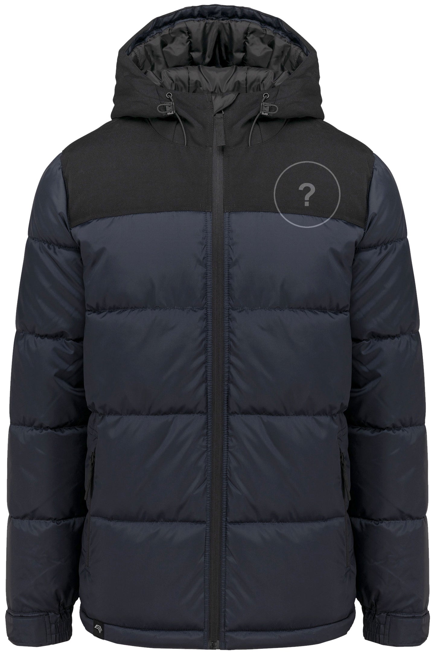 KRB 6163 ― Unisex Steppparka mit Kapuze - Navy Blau / Schwarz