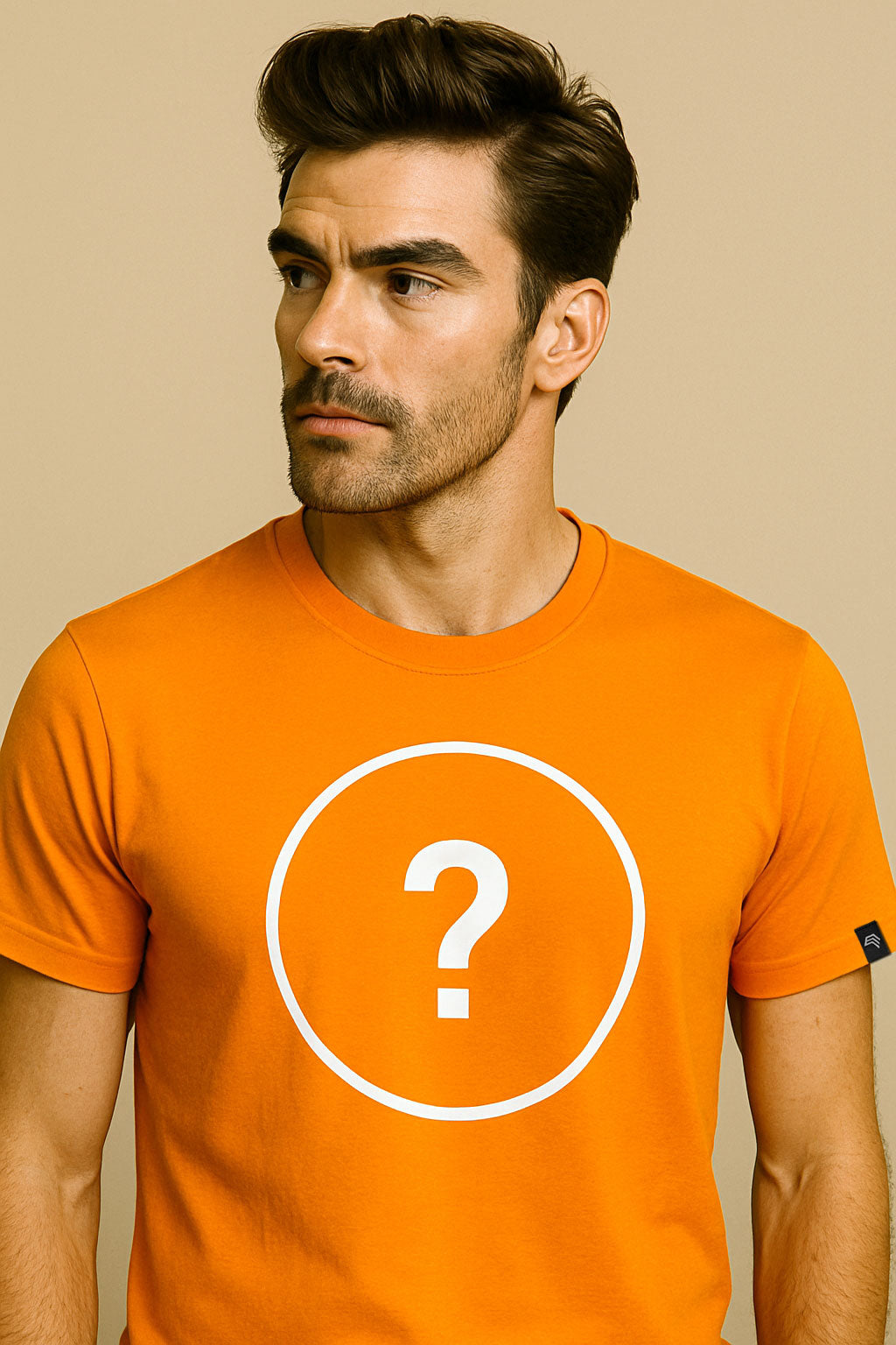 Unisex Mens Basic T-Shirt - Orange - incl. Print